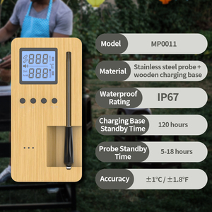 Bằng gỗ không dây thịt Nhiệt kế | BBQ nấu ăn bán buôn - Product Image 4