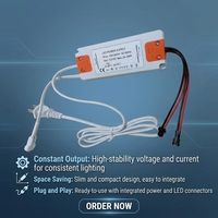 Alimentation LED ultra-mince 24W 12V 2A 24V 1A pour miroir intelligent à détection de mouvement, driver LED AC/DC pour miroir de salle de bain rétroéclairé