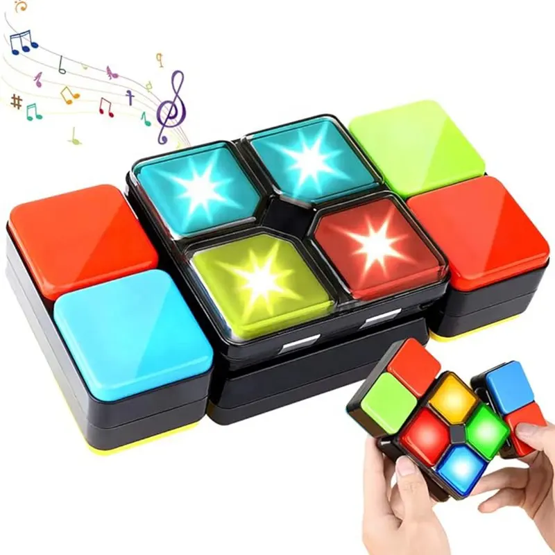 Vendita calda di musica elettronica novità Puzzle Game giocattolo ragazzi Fidget Block cubo velocità gioco di battaglia giocattoli con 4 modalità