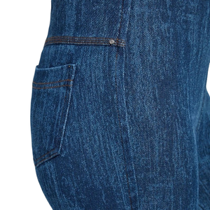 Vente à chaud de jeans en denim bleu pour femmes pantalon évasé en denim jambe fine femmes bas à cloche couleur personnalisée jean taille haute - Product Image 4