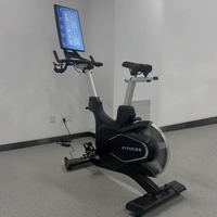 Vélo de spinning d'intérieur avec écran miroir de 21,5 pouces, pour usage en salle de sport et à domicile, résistance réglable, haute qualité, utilisation silencieuse