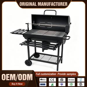 <span class=keywords><strong>Asador</strong></span> de Pollo Moderno de Metal Resistente con Función de Ahumador para Fiestas, Tipo Tambor de Aceite - Product Image 1