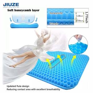 مقعد جل وسادة الأزرق اللون مزدوجة سميكة TPE وسادة ل طويلة الجلوس مع عدم الانزلاق غطاء تنفس العسل وسدات الكرسي - Product Image 2