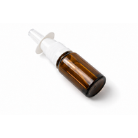 Bouteilles en PET ambrées cylindriques de 10 ml, 15 ml, 30 ml, pompe nasale, vaporisateur à fine brume pour cosmétiques, parfums, usage pharmaceutique, couleurs personnalisées