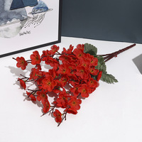 Bestseller 2023 8 Farben Lange Handgefertigte Seiden-Pfirsichblüten Kunstblumenzweig für Hochzeit, Abschlussfeier, Valentinstag