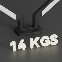 Produits les plus vendus Support d'ordinateur double avec ressort à gaz Hauteur réglable Bras de moniteur Montagem Do Monitor Max Vesa 100-100mm