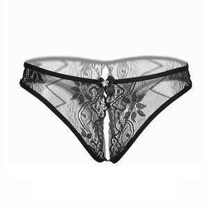 Perizoma sexy in pizzo con apertura all'inguine e design trasparente, realizzato per un'<span class=keywords><strong>intimità</strong></span> senza sforzo - Product Image 6