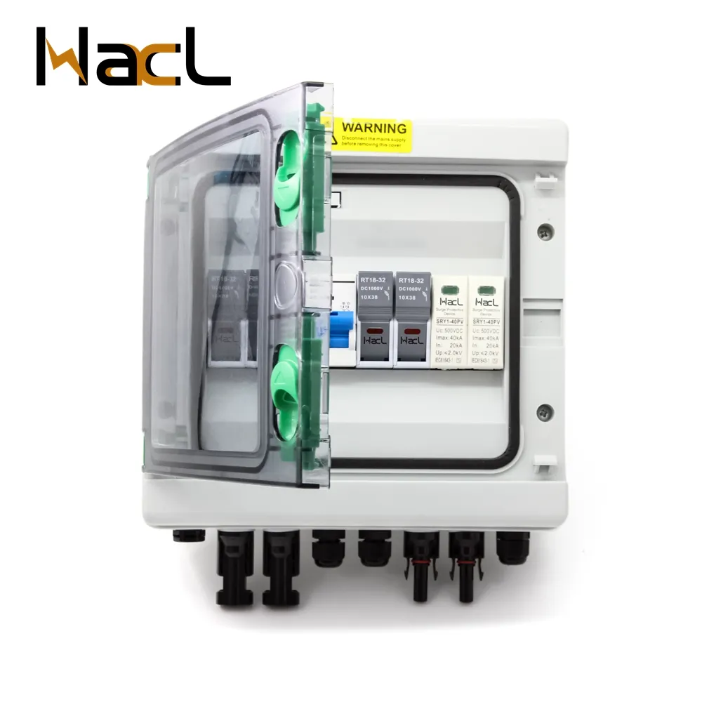 IP65 1/2/3/4/ IN 1/2/3/4/ OUT 1/2/3/4 สายอาร์เรย์ 16A 500V 1000V PV DC Combiner พลังงานแสงอาทิตย์กล่องสําหรับระบบพลังงานแสงอาทิตย์