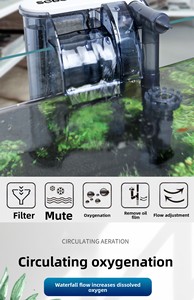 Akuarium Gantung Plastik Persegi Panjang JSD Modern Ramah Lingkungan, Pompa Filter, Spons Air, Aksesoris Gantung untuk Akuarium Kecil Dalam Ruangan - Product Image 2