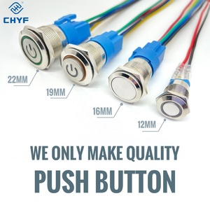 Chyf 10A 220V 10A 16 19 22mm IP65/IP67 không thấm nước tạm thời/tự khóa vòng dẫn thép không gỉ Nút chuyển đổi 120V - Product Image 3