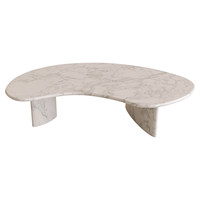 Table basse en marbre naturel courbé, style moderne oriental, pour salon, mobilier de luxe poli, origine Chine SGM1020