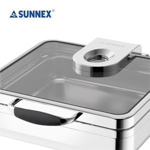 For Sunnex Luxury 5.5L <b>Food</b> <b>Warmer</b> High Quality SS304 Chafing Dish for Hotels Restaurants Catering - Product Image 3