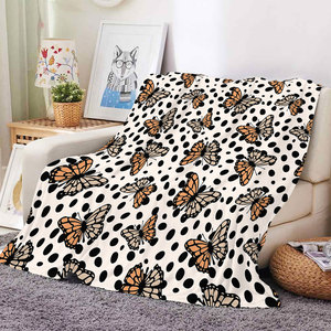 Couverture en polaire et flanelle personnalisée en gros, motifs <span class=keywords><strong>patchwork</strong></span> papillon et floral, pour la maison, le lit, le canapé - Product Image 4