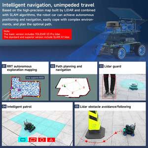 Rosmaster X1 4wd Drive Mobiele Robot Met Hangende Ophanging Chassis Gebaseerd Op Jetson Nano 4Gb B01 Sub - Product Image 4