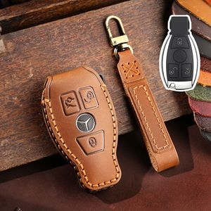 Funda de cuero genuino para llavero de coche para mercedes-benz A/B/C/E/S/G/R/V-Class GLE/GLC/GLA/CLA/CLS/<span class=keywords><strong>GLK</strong></span>/GLS viano Vito <span class=keywords><strong>Maybach</strong></span> - Product Image 3