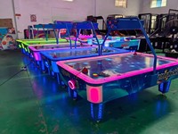 Machine à monnayeur 2 joueurs : Jeu d'arcade grue et simulateur de table de hockey sur air pour enfants avec support en anglais