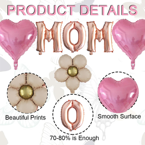 Globos <span class=keywords><strong>para</strong></span> el Día de la Madre, Globos de Corazón Dorado Rosa <span class=keywords><strong>para</strong></span> Mamá, Globo de Flor Margarita <span class=keywords><strong>para</strong></span> <span class=keywords><strong>Cumpleaños</strong></span> de Mamá, Set de Artículos <span class=keywords><strong>para</strong></span> Fiesta del Día de la Madre - Product Image 3