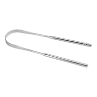 Grattoir à langue de voyage en acier inoxydable brosse d'hygiène buccale quotidienne en métal de qualité médicale étui de transport pratique nettoyage de la langue