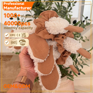 Manta de seguridad suave de felpa con diseño de conejo y ganso para bebé, animal de peluche, juguete para cuna de recién nacido, esencial para la guardería - Product Image 5