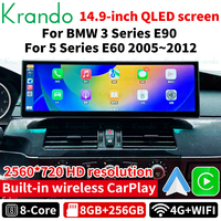 Krando sans fil Android auto voiture adio gps mise à niveau moniteur pour BMW série 3 e90 série 5 E60 2005 ~ 2012 headunit lecteur multimédia