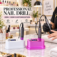 Perceuse à ongles de bureau rose personnalisée 40000 tr/min pour ongles en acrylique et gel – Commande en gros