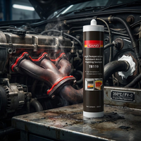 Sellador de Silicona de un Componente de Grado Automotriz, Resistente a Altas Temperaturas, Retardante de Fuego, con Tiempo de Fraguado de 12 Minutos