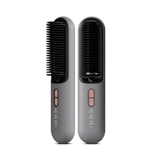 Hair <b>Straightener</b> Portable Ceramic Brush Anion <b>Straightener</b> Hot Comb Big Capacity Battery <b>Wireless</b> <b>Straightener</b> - Product Image 6