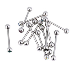 Boucles d'oreilles barbell en acier inoxydable Gem Industrial, bijoux de corps tendance pour mariage, fiançailles, piercing orthodoxe - Product Image 5