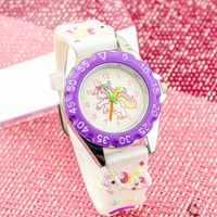 Montre à quartz pour enfants, licorne 3D mignonne, étanche, apprentissage du temps, analogique, bracelet en silicone souple, montre de dessin animé pour filles, montres pour étudiants