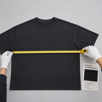 T-shirt vierge épais 280g pour homme, coupe oversize et carrée, effet délavé vintage, streetwear, impression personnalisée à la demande, en coton