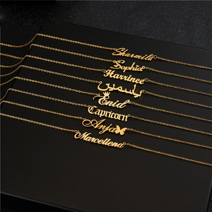 <span class=keywords><strong>Collier</strong></span> <span class=keywords><strong>Pendentif</strong></span> <span class=keywords><strong>Femme</strong></span> en Acier Inoxydable, <span class=keywords><strong>Personnalisé</strong></span>, Lettre ou Nom sur Mesure, Fabrication Usine - Product Image 6