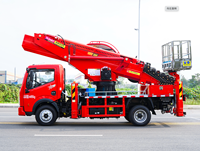 Truk Bucket Teleskopik Dongfeng 4x2 36m, Produksi Pabrik Langsung, Truk Angkat Hidrolik untuk Dijual