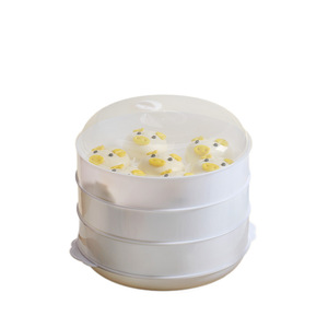 Microwave Safe Steamer Plastic Single Layer With Lid For Steaming Buns And Heating Food - Product Image 3