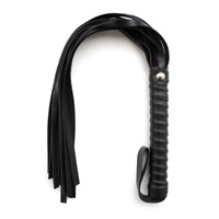 Ensemble de 10 pièces de haute qualité : Menottes moelleuses, fouet pour fessées, kit de restraints en cuir noir pour bondage