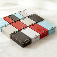 Boîtes en métal personnalisées avec logo imprimé UV pour biscuits, gâteaux, tiramisu, pâtisseries, avec fermeture à boucle coulissante
