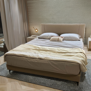 เตียงหุ้มหนัง WESOME ระดับไฮเอนด์ สไตล์อิตาเลียนหรูหรา ขนาดคิงไซส์และควีนไซส์ โครงเตียงดีไซน์ใหม่ยอดนิยม ทำจากไม้เนื้อแข็ง - Product Image 6