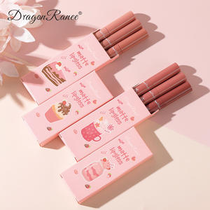 Dragon Ranee Ensemble Crème Glacée 3 Pcs/Boîte, Rouge à Lèvres Mat Velouté, Brillant à Lèvres Non <span class=keywords><strong>Collant</strong></span> pour Femmes J1 - Product Image 2