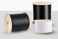 Cable de caída Fibra Drop Flat Cable G657A1 G657A2 Tipo FTTH 1 núcleo 2 núcleos Cable de caída de fibra óptica