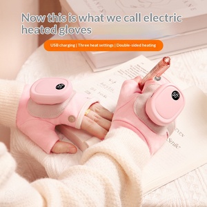 Guantes calefactores eléctricos de invierno, guantes calefactores con termostato de 3 velocidades, guantes calefactores recargables anticongelantes para interiores y exteriores - Product Image 1