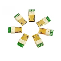 Conector Micro USB Tipo B Macho, Carcasa de Cobre/Acero Inoxidable, Corriente Nominal de 1A, Voltaje de 30V, Múltiples Especificaciones, Soldadura