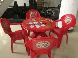 Ensemble de 4 chaises de table en plastique pliable de 6 pieds imprimé personnalisé nappe de fête de restaurant imperméable accessoires d'affichage bon marché - Product Image 4