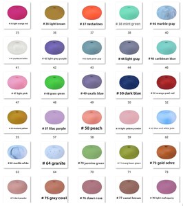 Perles de boulier en silicone non toxique de qualité alimentaire de 23mm personnalisées de couleur unie plat ovale coloré pour la fabrication de bijoux et la dentition de bébé - Product Image 6