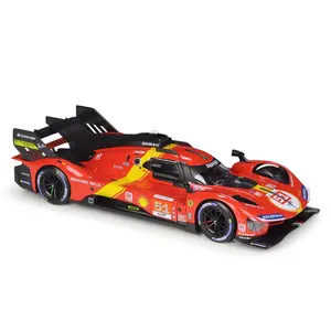 Bburago 1:18 Diecast Models Le Mans 24 Hours Endurance Race 2023 Season 499P Racing Car #50#51 Alloy Diecast Toy Car Model