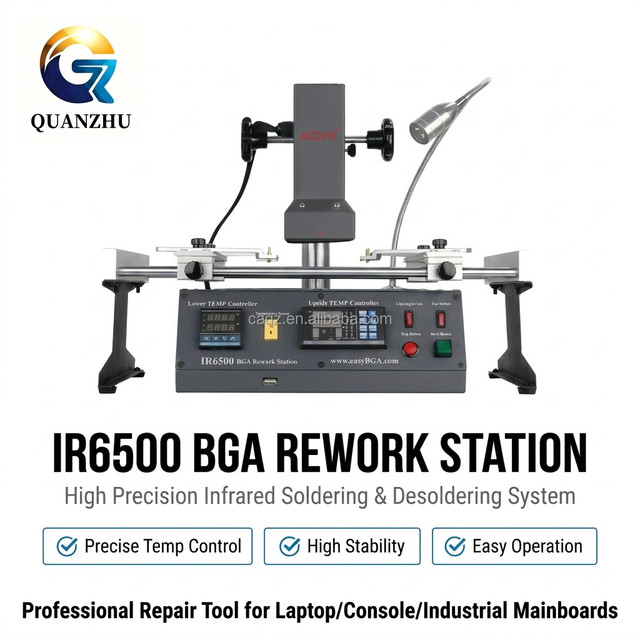 IR6500 BGA Rework Station Infrared Soldering Desoldering Machine for Laptop PC Motherboard Chip Repair & Electronics Maintenance