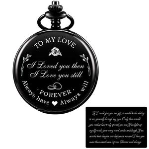 <span class=keywords><strong>Montre</strong></span> de poche personnalisée pour <span class=keywords><strong>femme</strong></span> avec cadran à quartz antique, chaîne gravée, coffret cadeau, cadeau de mariage, témoin de mariage - Product Image 5