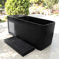 Bañera acrílica de inmersión en frío todo en uno, cubierta aislada, Sauna escalonada, 500L, filtro grande de ozono de agua, WiFi, Control inteligente, Enfriador de baño de hielo