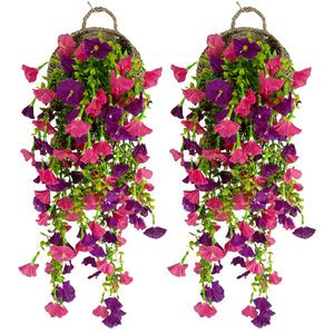 Guirnalda de Flores Artificiales de Gloría de la Mañana de 75 cm, Flores Decorativas de Plástico para Bodas, Decoración del Hogar, Accesorios de Fotografía - Product Image 1