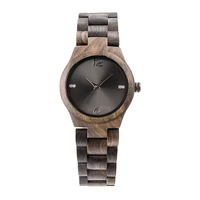 Montres unisexes avec cadran en cuivre, en bois pur, respectueuses de l'environnement, mouvement à quartz japonais, pointeur en verre tendance, logo personnalisé
