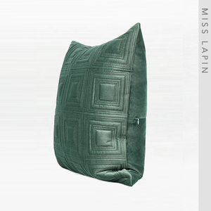 Descente Miss <span class=keywords><strong>Lapin</strong></span> — housse de coussin carrée, housses d'oreiller ajourées, broderie, nouveau Design, vert ou bleu - Product Image 2