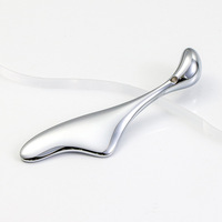 Applicateur de crème contour des yeux en alliage de zinc à double extrémité, masseur de points de pression, pour cernes et poches sous les yeux, effet liftant